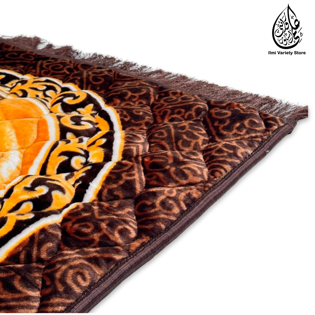 Hajre Aswad Premium Prayer Mat™ | Comfit Collection | Brown