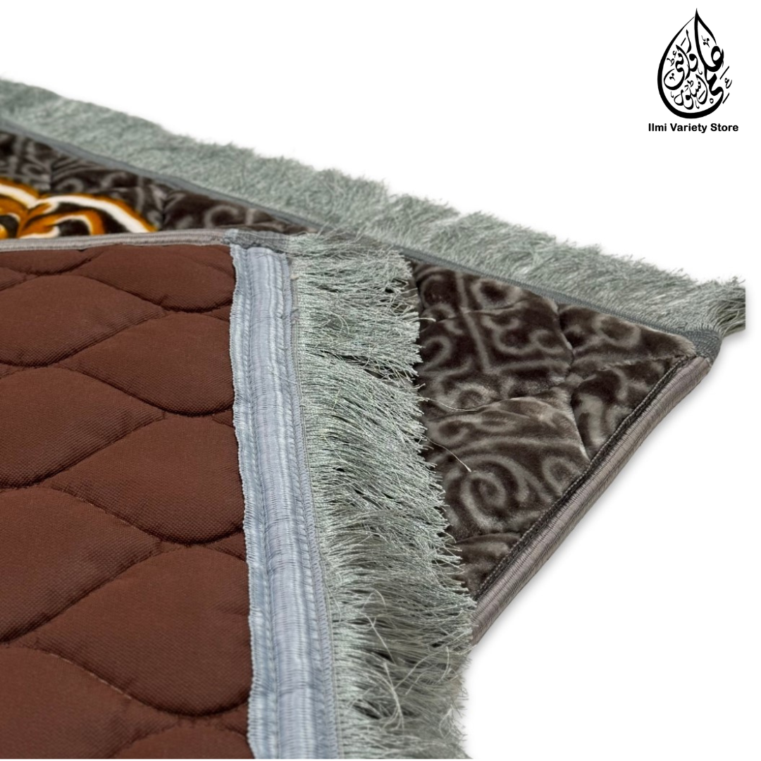 Hajre Aswad Premium Prayer Mat™ | Comfit Collection | Charcoal Grey