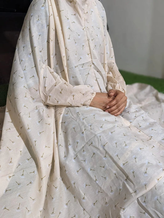 NAMAZ CHADDAR WITH SLEEVES N NIQAB - Spring Rain Fur MEDIUM